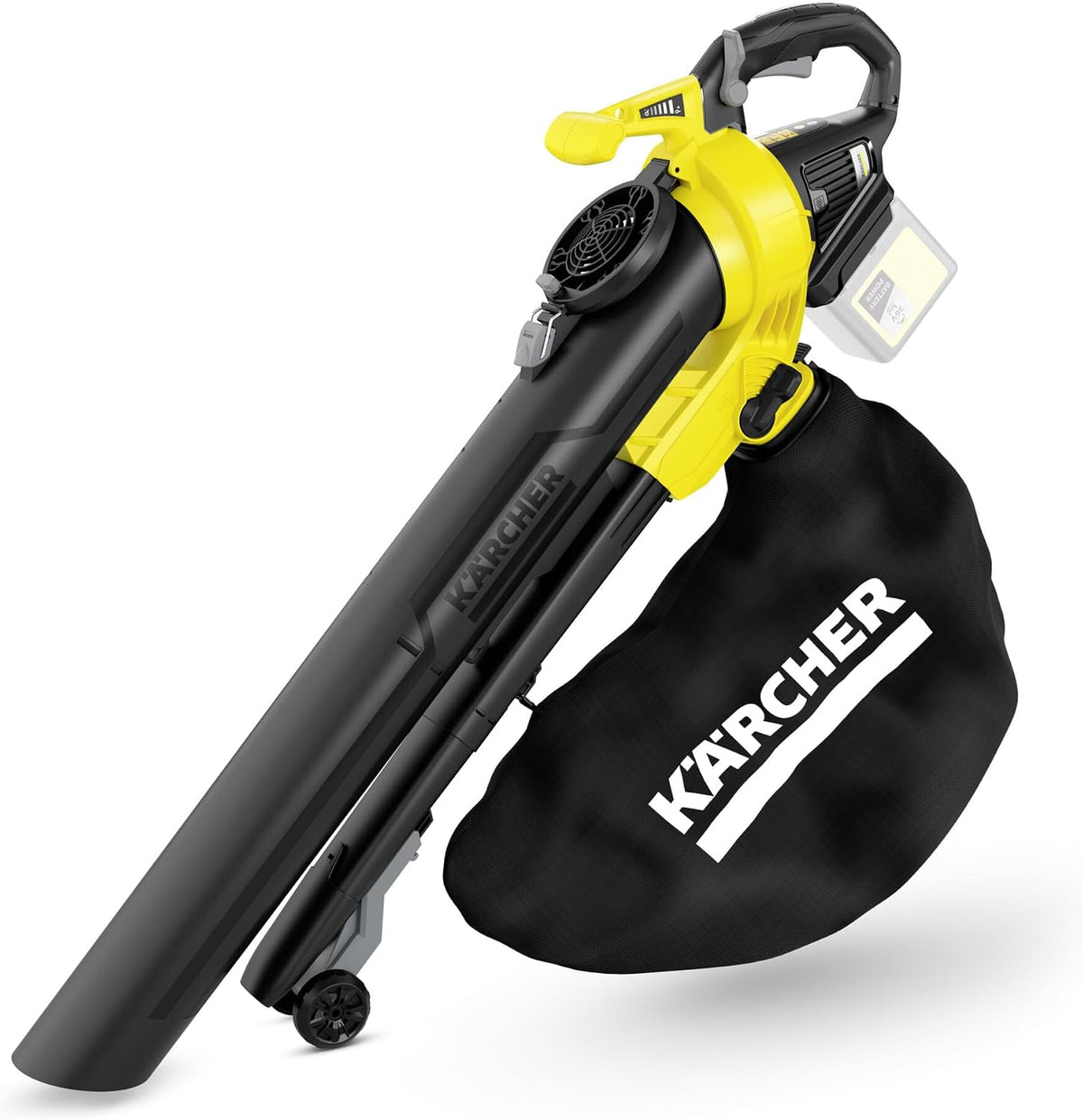 Karcher Laubbläser, 45 l, 36 V, 240 km/h, ohne Akku, ohne Ladegerät, Schwarz/Gelb