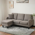 Sofa, 166 × 118 × 77 cm, aus Stoff, für das Wohnzimmer und das Schlafzimmer, Dunkelgrau, sogesfurniture