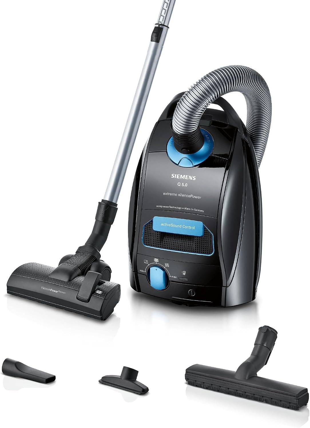 Staubsauger Q5.0, 850 W, Schwarz, verstellbar, mit USB