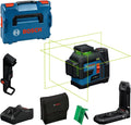Bosch Professional Linienlaser GLL 12V Lasermessgeräte & Zubehör, 2.0 Ah, 100 m, Blau/Schwarz/Grün