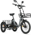 cysum AG1 PRO E-Bike, 48 V, 20 Ah, 16 Zoll, klappbar, mit LED, Grau/Schwarz