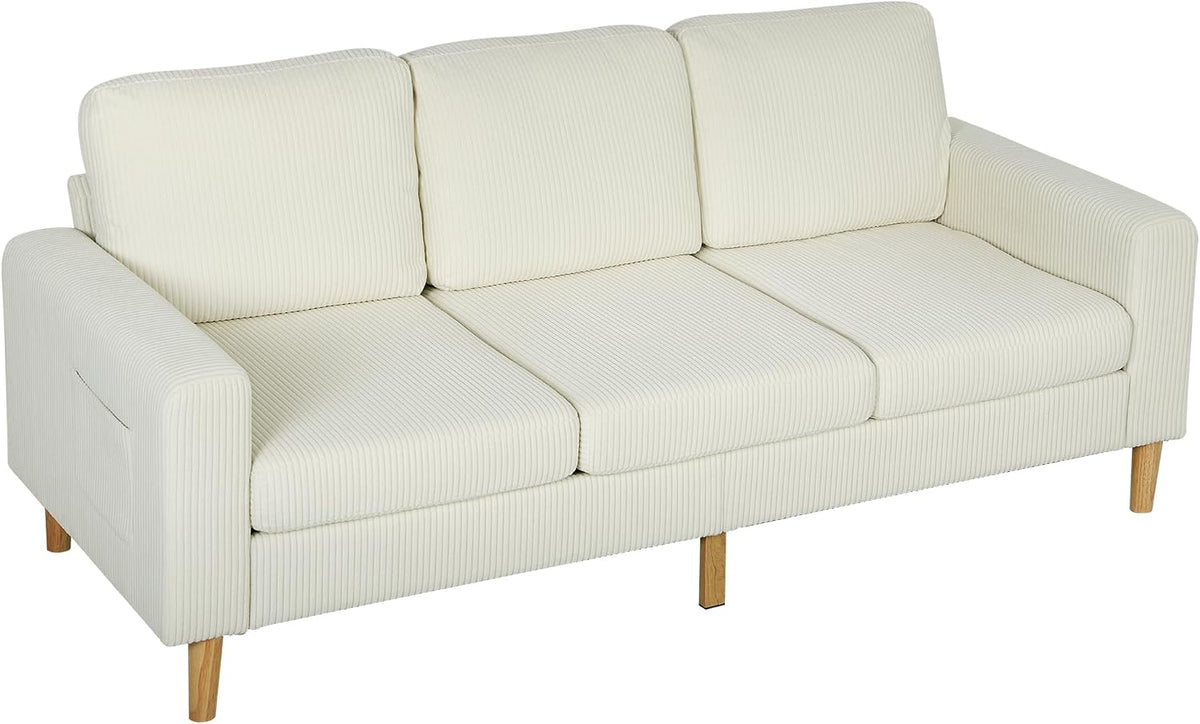 Sofa, 192 cm, für das Wohnzimmer und das Schlafzimmer, Beige, HOMCOM