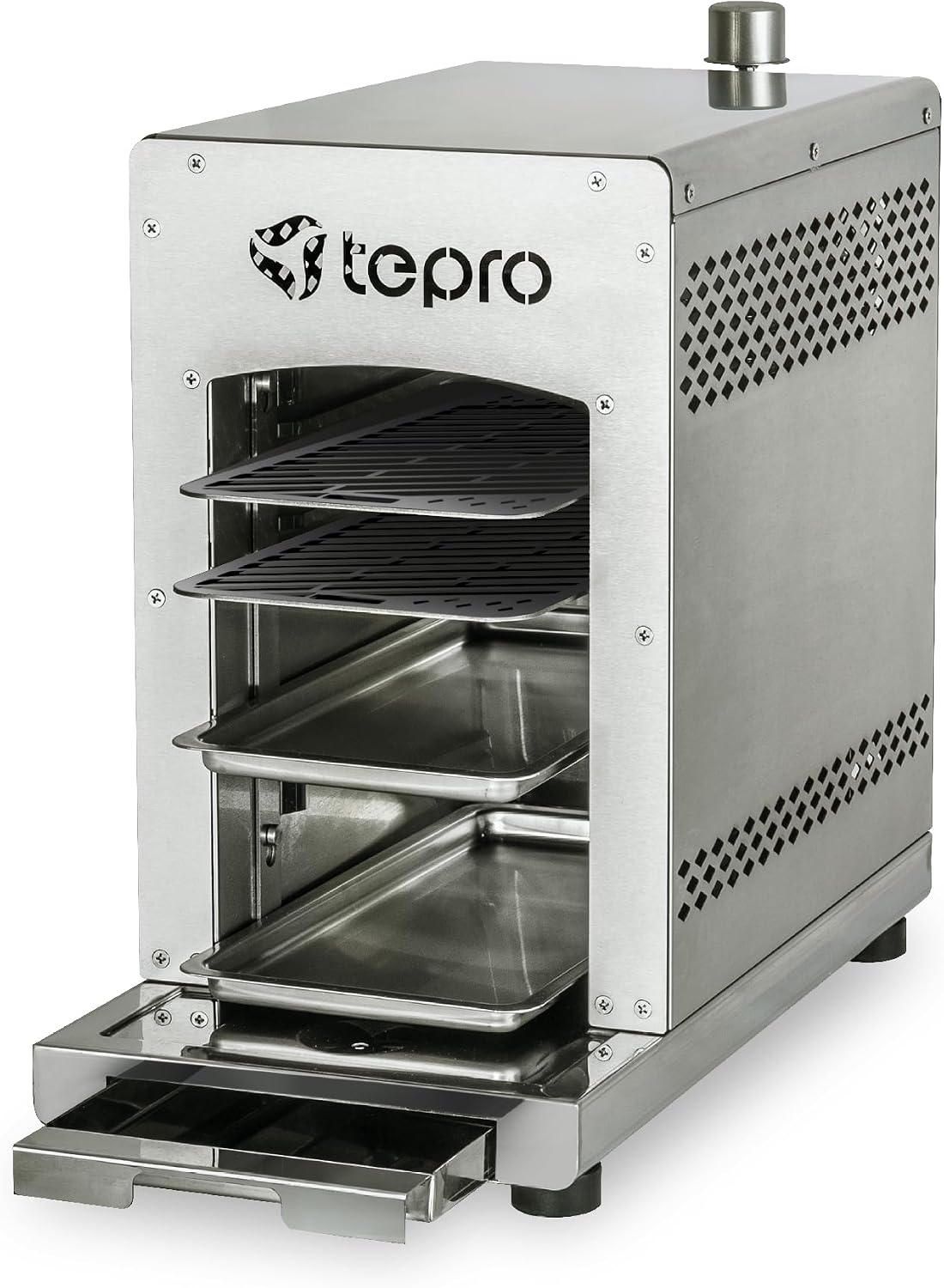 tepro Steakgrill Toronto Propangrills, 23 × 56 × 40,5 cm, 3 kW, aus Keramik, Silber