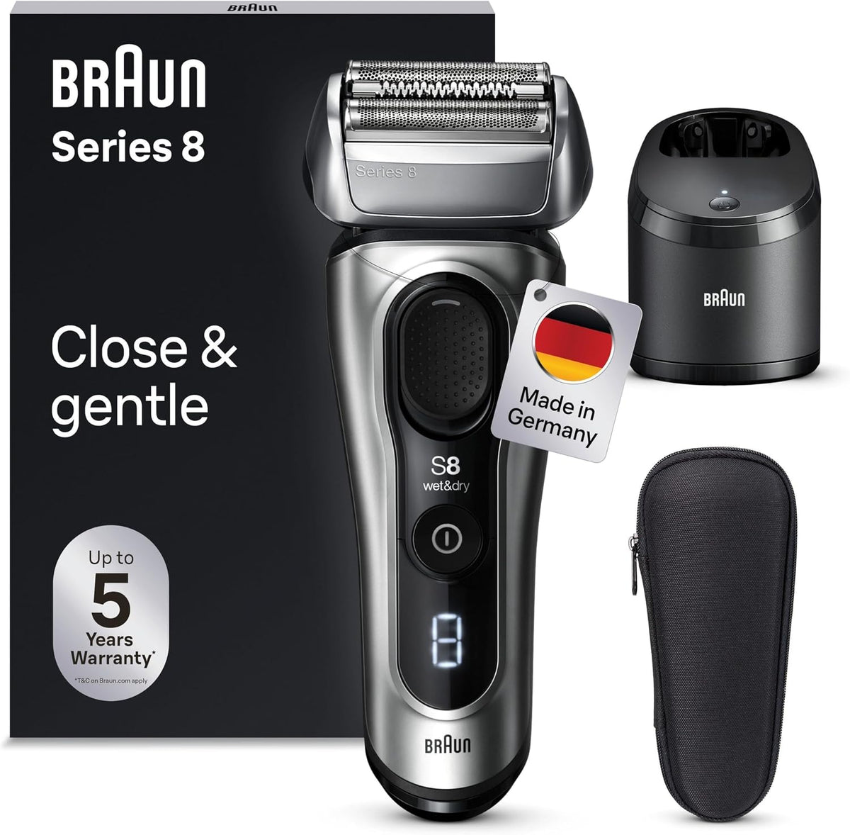 Braun Folienrasierer, wasserdicht, Silber/Schwarz