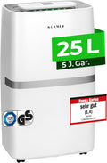 Luftentfeuchter, 25 L, 5,5 L, mit Timer, mit LED, Weiß, KLAMER