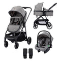 Bebeconfort Breeze Trio Kinderwagen-Set, 0–22 kg, bis 22 kg, mit Liegeposition, Grau