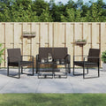 Gartenmöbel-Set, wasserdicht, aus Polyrattan, für den Garten und die Terrasse, Braun/Schwarz, ShGaxin
