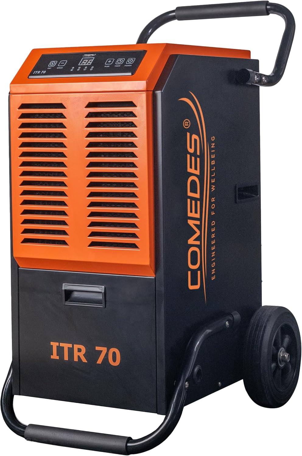 Comedes max.70 Luftentfeuchter, 150 m², 345 m³, Orange/Schwarz