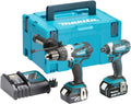 Makita DLX2145TJ Elektrowerkzeuge, 18 V, 5 Ah, mit LED, Blau/Schwarz