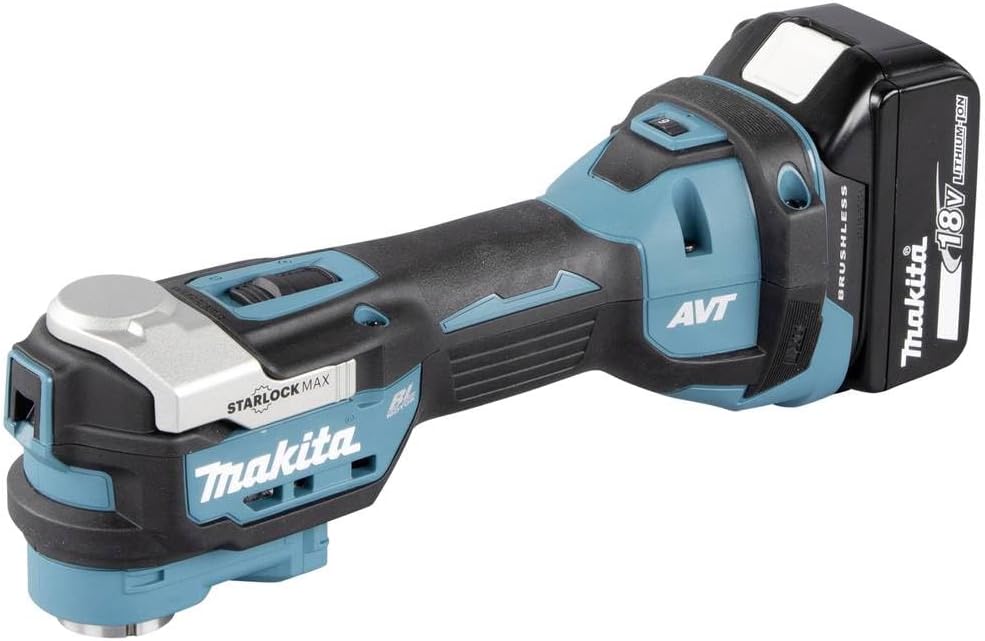 Makita DTM52T1JX2 Multifunktionswerkzeuge, 18 V, 5,0 Ah, Schwarz/Blau/Silber