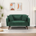 Sofa Holzfüßen max, 132 × 70 × 81 cm, 320 kg, für das Wohnzimmer, Grün, [en.casa]