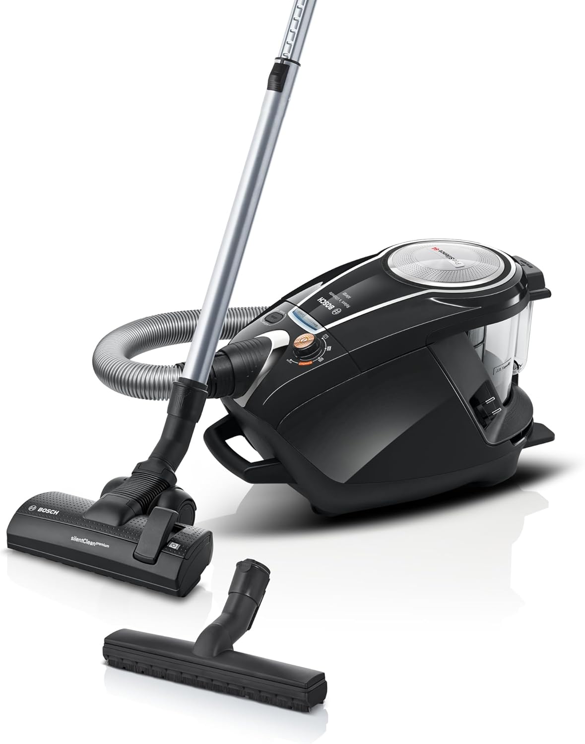 Staubsauger BGS7MS64, 800 W, Schwarz/Silber, mit USB