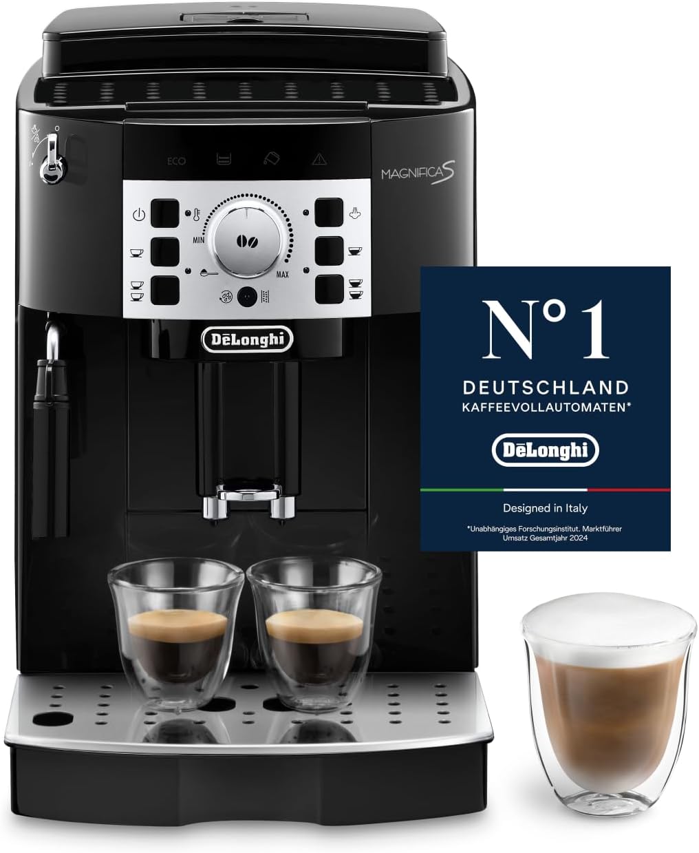 Melitta ECAM22.110.B Kaffeevollautomat, Schwarz/Silber