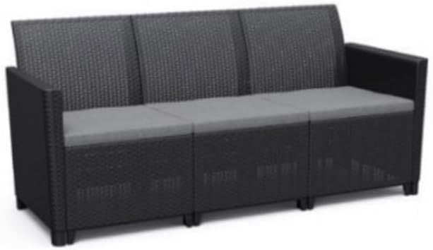 Sofa 06 Marie 3, Graphit/Kaltgrau, Keter
