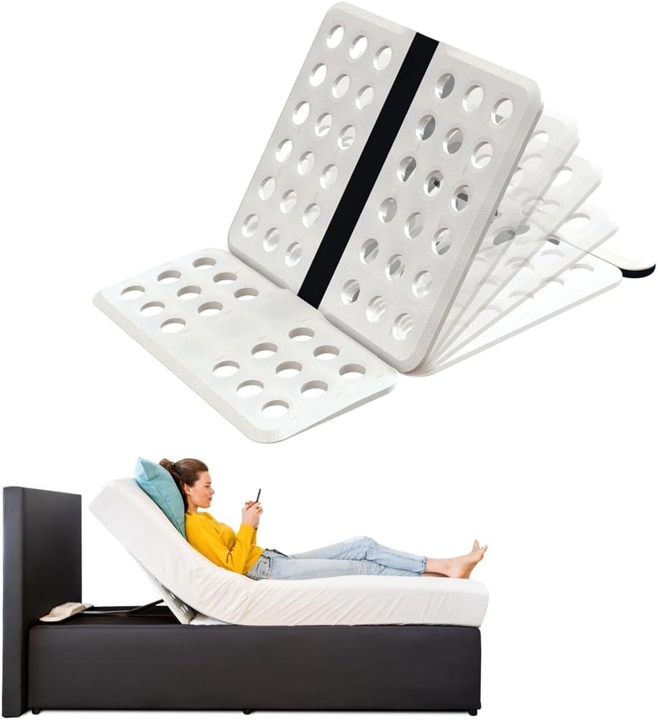 Bett, verstellbar, Weiß/Schwarz, COSYWORLD