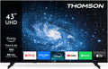 Thomson DVB-T/T2/C/S/S2 Smart-TV, 43 Zoll, 109 cm, mit WLAN, mit LED, mit Fernbedienung, Schwarz