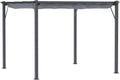 Pergola, 3 × 3 m, 31 kg, mit Schiebedach, wasserabweisend, für den Garten und die Terrasse, aus Aluminium, Kohlegrau/Dunkelgrau, Zenithz