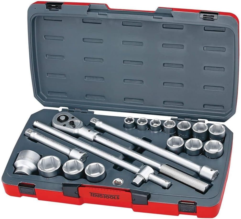 Steckschlüsselsätze T34186, Rot/Grau, TENG TOOLS