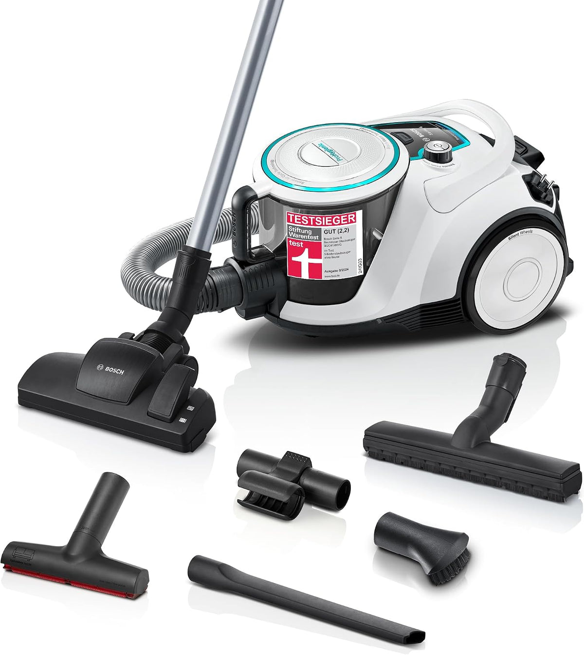 Staubsauger BGC41XHYG, 700 W, mit USB, Weiß/Schwarz