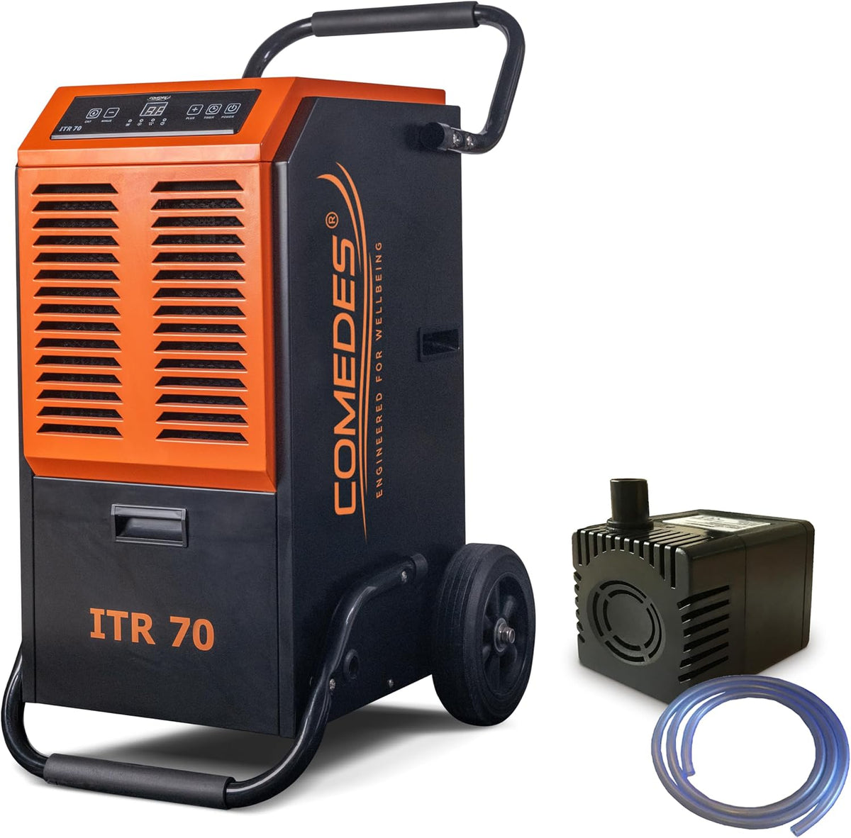 Comedes ITR 70 Luftentfeuchter, 150 m², 345 m³, Schwarz/Orange