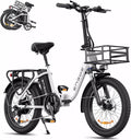 ENGWE E-Bike, 15.6 Ah, 20 Zoll, klappbar, verstellbar, bürstenlos, Weiß/Schwarz