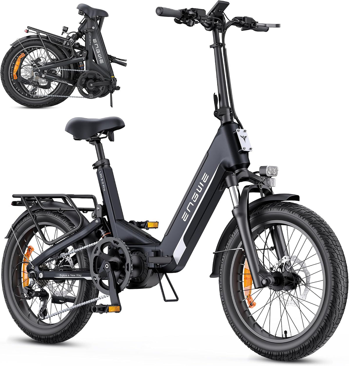 ENGWE E E-Bike, 48 V, 15 Ah, bürstenlos, Schwarz