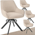 Goeurvant Esszimmerstühle, für das Wohnzimmer und das Büro, aus Metall, Beige