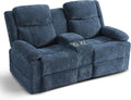 Sofa, 175 cm, verstellbar, mit Fernbedienung, mit USB, mit Liegeposition, für das Wohnzimmer, Blau, Consofa