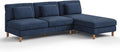 Sofa, 249 cm, für das Wohnzimmer und das Schlafzimmer, Blau, Vesgantti