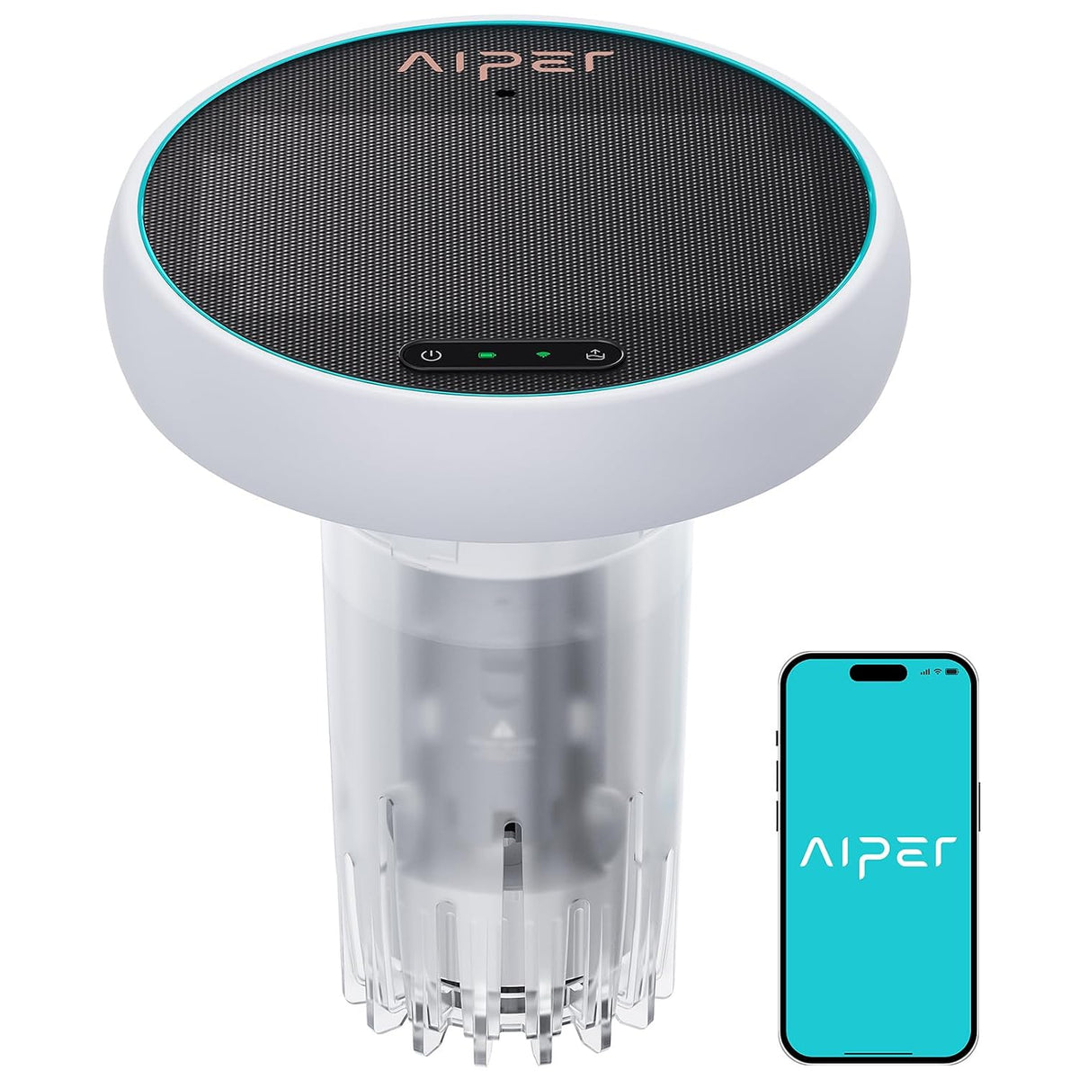 AIPER in-1 Wassertester, mit App-Steuerung, Weiß/Schwarz