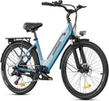 HillMiles MileCity1 E-Bike, 36 V, 13 Ah, 25 km/h, wasserdicht, mit LED, Blau/Schwarz