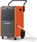COSTWAY 73 L/Tag kommerzieller Luftentfeuchter, 695 m³, mit Timer, verstellbar, Orange/Schwarz