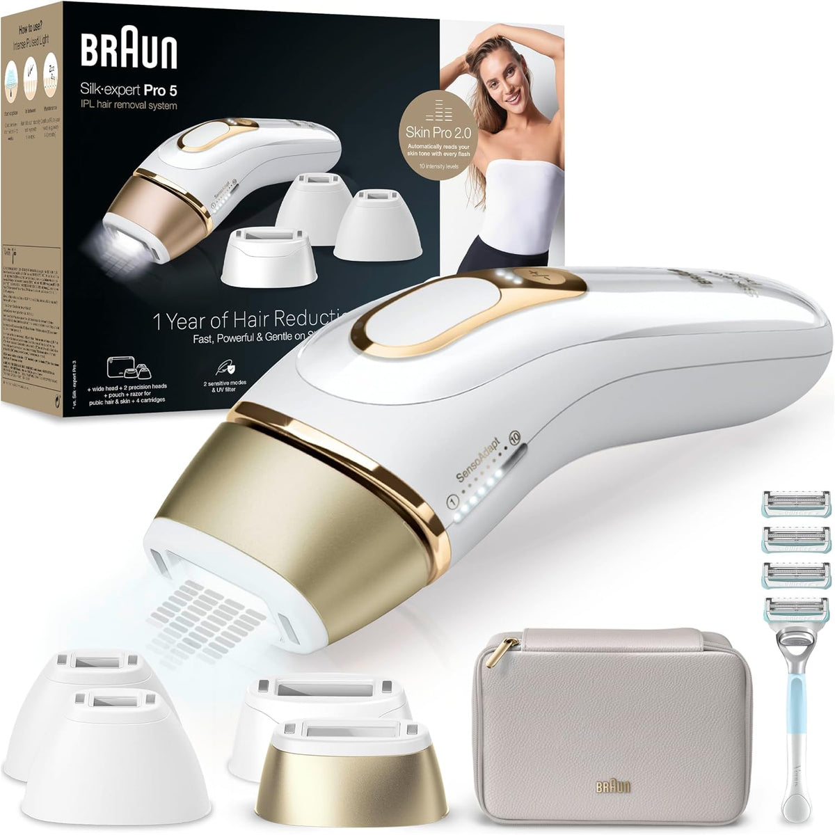 Braun PL5358 Systeme, Weiß/Gold