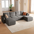 Sofa, 324 cm, mit USB, Grau, JINOVIA