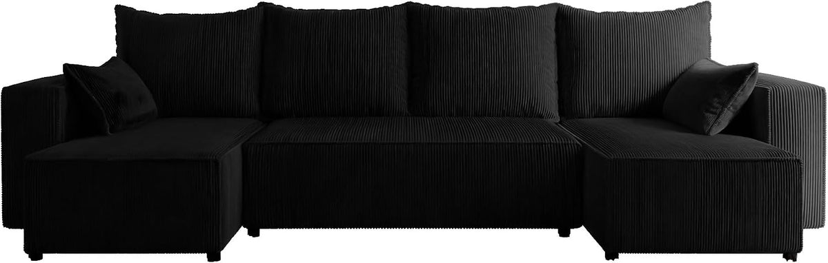 Sofa, 316 × 145 cm, mit Stauraum, Graphit, 4ALL HOME