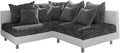 Sofa, Weiß/Schwarz, DELIFE