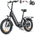 Cyseekin C20 E-Bike, 250 W, 48 V, 15.6 Ah, klappbar, verstellbar, mit Stauraum, Schwarz
