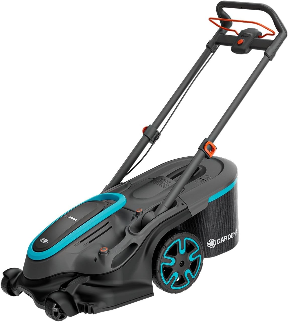 Gardena Rasenmäher, 36 V, 46 cm, Schwarz/Blau/Orange